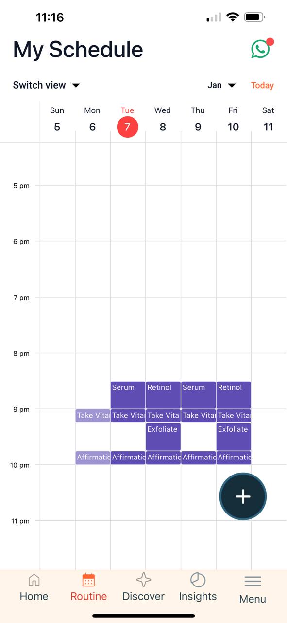 Morning skincare routine steps visualized